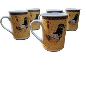 American Atelier at Home Rooster Stoneware Coffee Mug Farmhouse Homestead Cabin